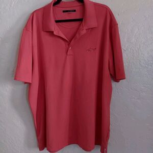 Greg Norman Mens Play Dry Short Sleeve Polo Shirt 2XL Golf Performance Shark